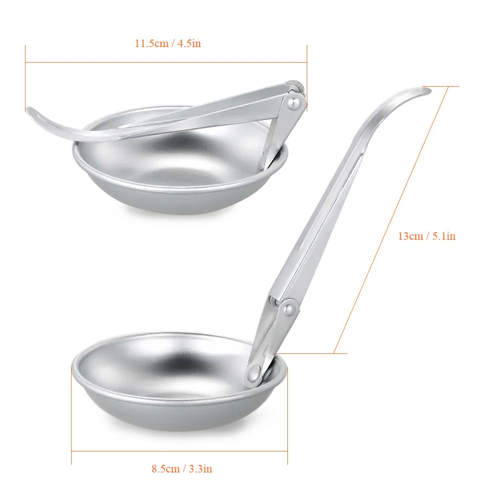 

Portable Lightweight Aluminum Folding Spoon Outdoor Portable Spoon Flatware for Outdoor Travel Camping Backpacking Picnic Dinner