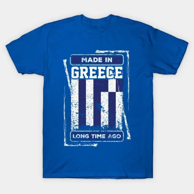 

Made In Greece Long Time Ago Men's T Shirt Greece Flag Born