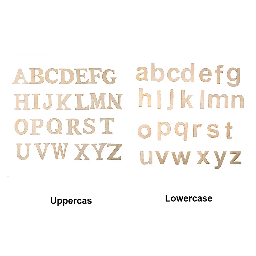 52pcs/set Mixed Arts Crafts Scrapbooking Decoration Numbers Wooden Letters Home DIY Alphabet Patchwork Word Handmade Educational | Дом и сад