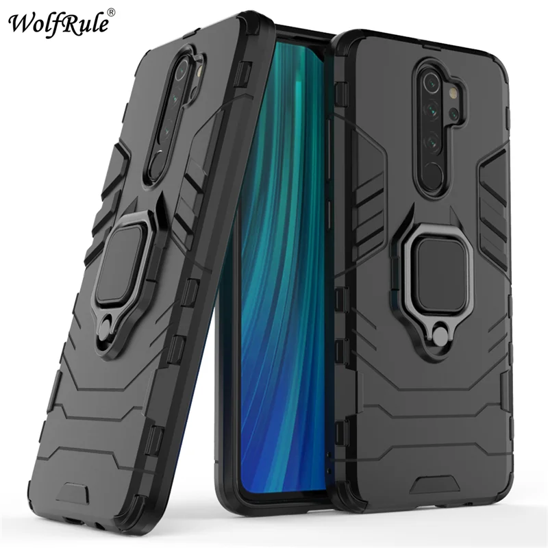 Чехол для Redmi Note 8 Pro жесткий чехол из ТПУ Xiaomi с кольцом-держателем Магнитный
