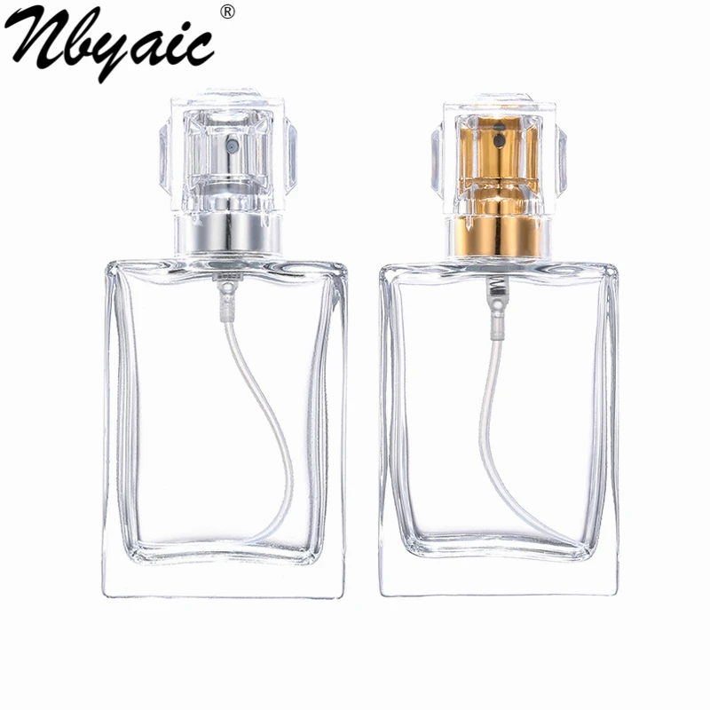 

Nbyaic 50ml high-end perfume sub-bottling 30ml portable square transparent Empty glass bottle,100ML perfume spray bottle 1PCS