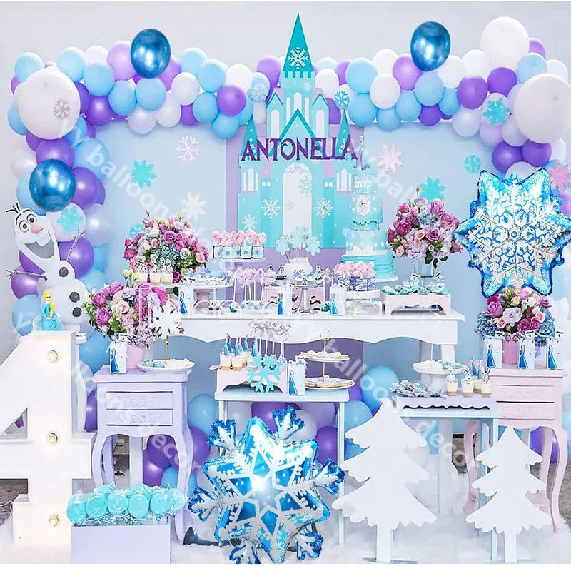 Детский праздник 2021 Сделай Сам Рождество синий белый Снежинка фотография День