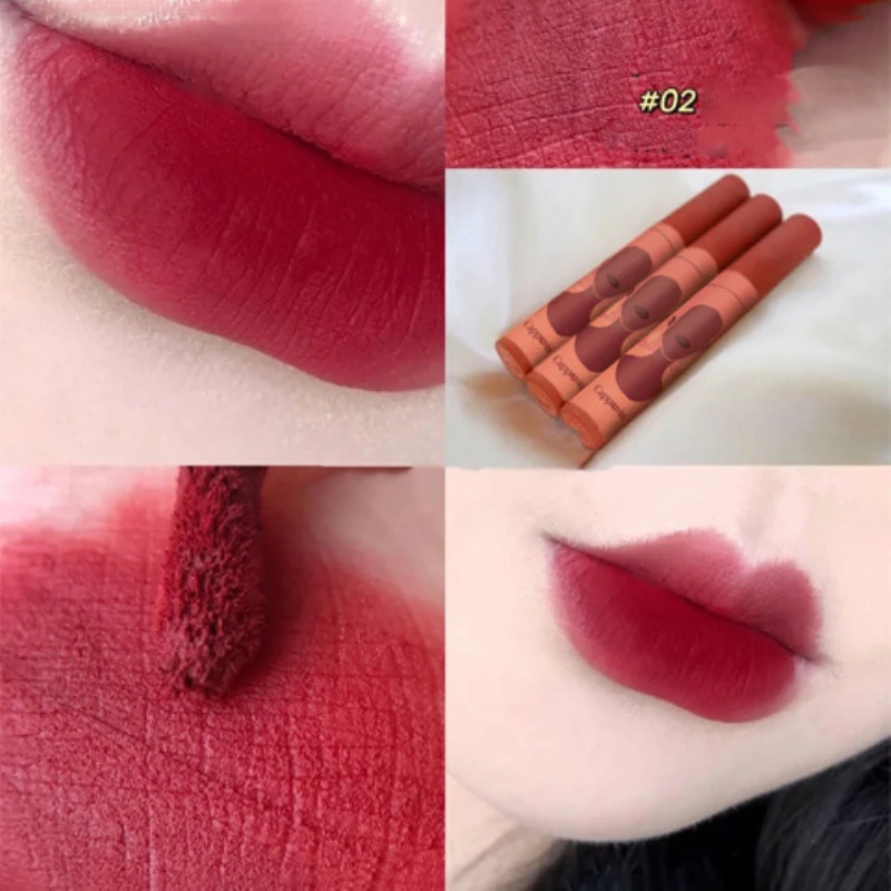 

CAPPU 6 Colors Velet Lip Mud Lip Glaze Matte Non-stick Cup Sweatproof Lasting Lip Gloss Tint Lip Beauty Makeup Cosmetic Set TSLM