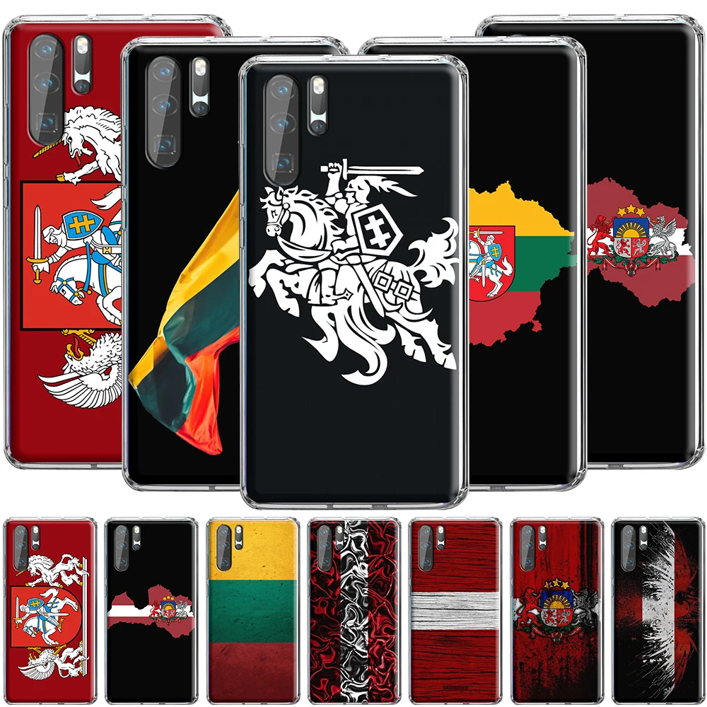 Силиконовый чехол с флагом Латвии и Литвы для Huawei Y6 Y7 Y9 Prime 2019 2018 | Мобильные