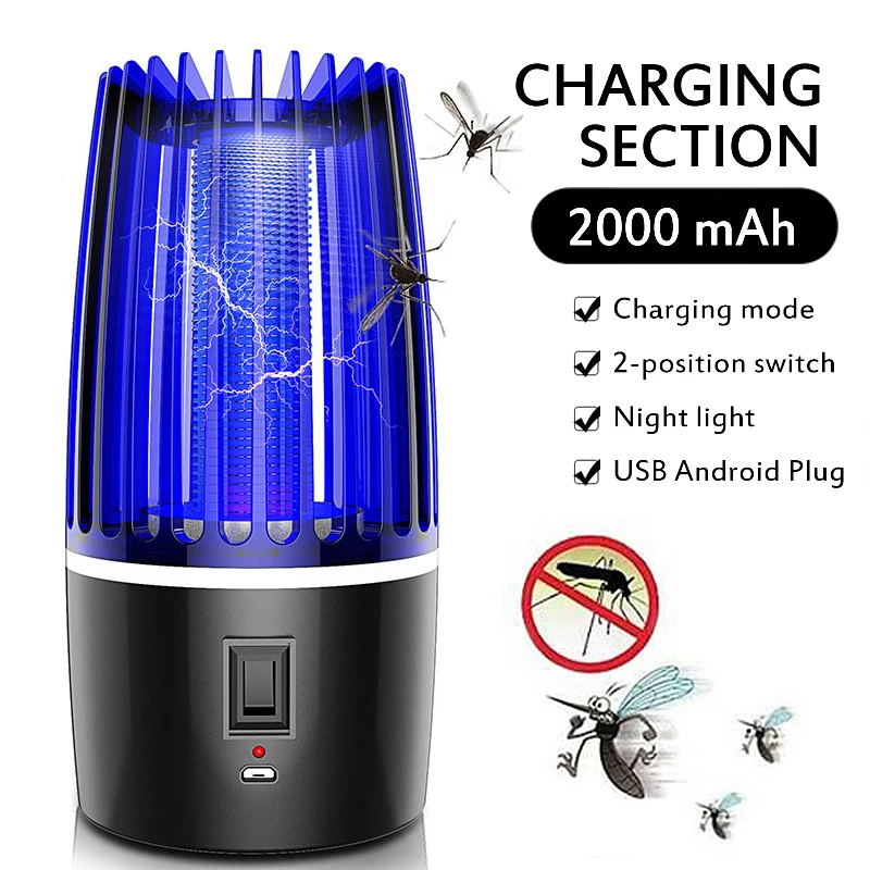 Led Mosquito Killer Lamp UV Night Light USB Electric Photocatalytic Repellent Trap Pest LED | Лампы и освещение