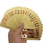 Пластиковые покерные игральные карты, набор волшебных карт из фольги 24 К золота, водонепроницаемая Подарочная коллекция, настольная игра