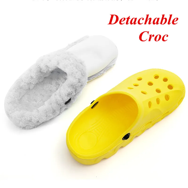 Ltolo Children Kids Boys Girls Mules Warm Clogs Winter Crock Garden Sandals Slippers Cave Hole Baby Shoes For Boy Girl  EUR24-35