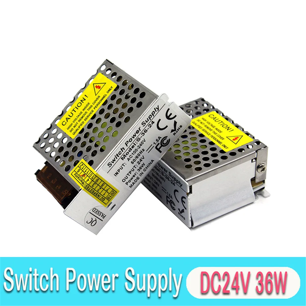 Источник питания DC 12V 15V 18V 24V 25W 36W 48W 60W 72W светильник ing трансформаторы 110v 220v AC к DC24V