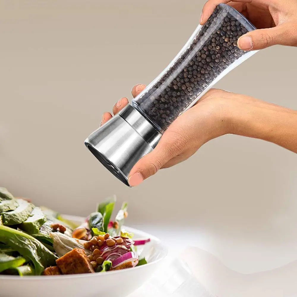 Кухня мельница для соли и перца 6oz Нержавеющая сталь мельница шейкеры легко Применение заполнить мельница для перца раствор мельница для перца TDH