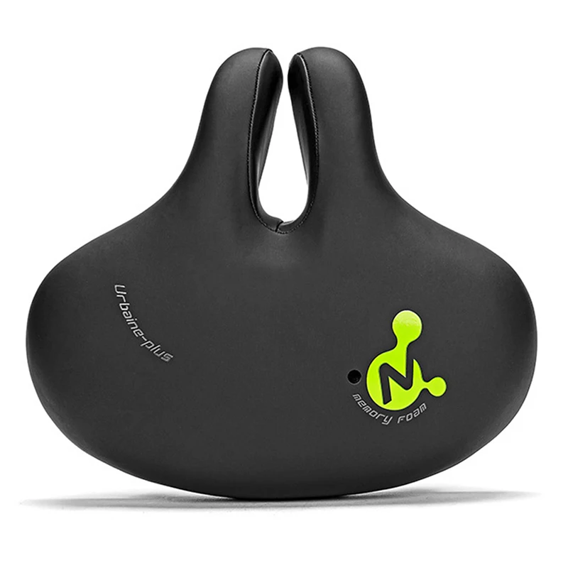 Bike Saddle Big Butt Breathable Cushion Leather Surface Seat Mountain Bicycle Shock Absorbing Hollow Cushion Bicycle Accessories