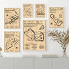 F1 формула 1 Чемпионат гоночный трек настенная Картина на холсте скандинавские постеры и принты настенные картины для гостиной домашний декор