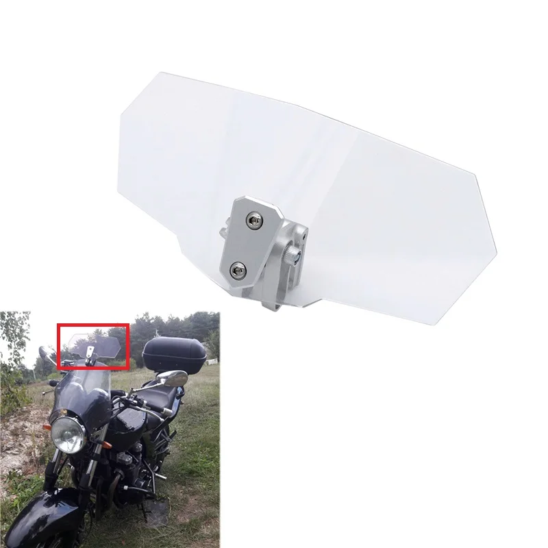 

1 Pc Motorcycle Universal Heightened Windscreen Baffle Motorbike Transparent Lens Small Windshield Adjustable Modification Parts