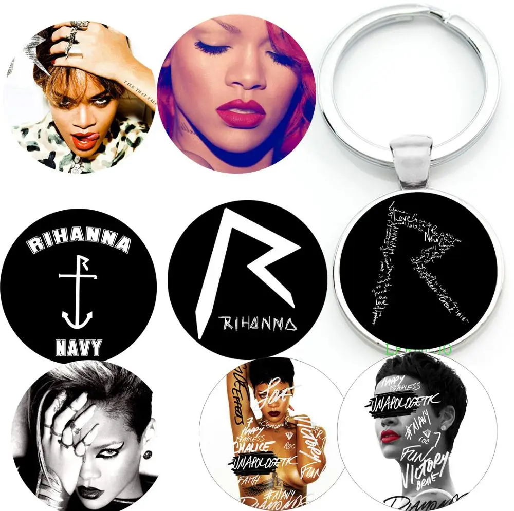 Брелок для ключей от певицы Рианны держатель суперзвезды хип хоп Музыка постер