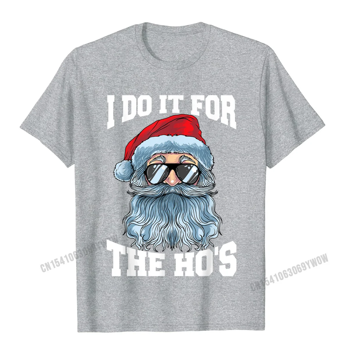 I Do It For The Hos неуместная Рождественская забавная футболка с Сантой рубашки мужские