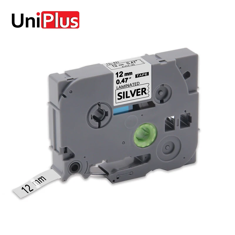 UniPlus Совместимость 931 ленты 12 мм черный на серебристом | Компьютеры и офис