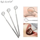 Стоматологическое зеркало для рта, многофункциональный инструмент для проверки наращивания ресниц, стоматологическое зеркало из нержавеющей стали для осмотра зубов, принадлежности для чистки зубов