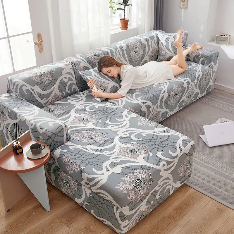

Flower Printing Stretch Elastic Sofa Covers for Living Room Needs Order Sofa Set (2piece) If is Chaise Longue Corner Couch Cover