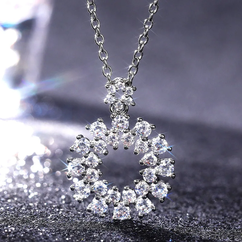 

2021 New Luxury Garland 925 Sterling Silver Neckalce for Woman Anniversary Gift Jewelry Wholesale X6281