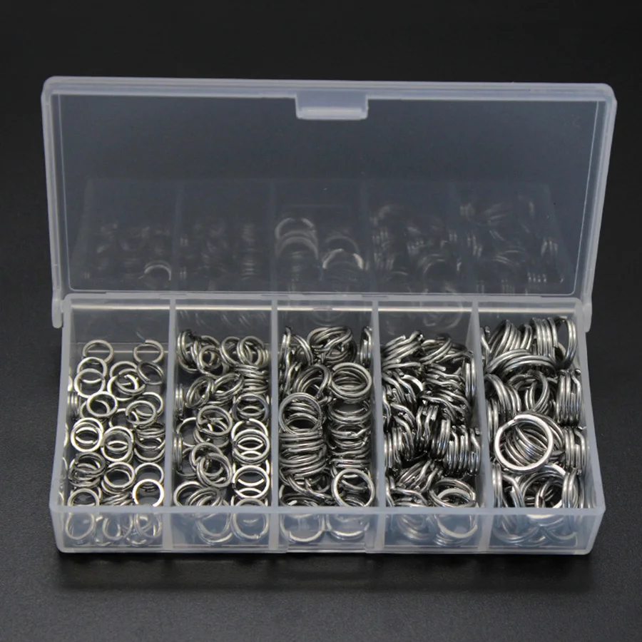

200 шт., рыболовные кольца из нержавеющей стали