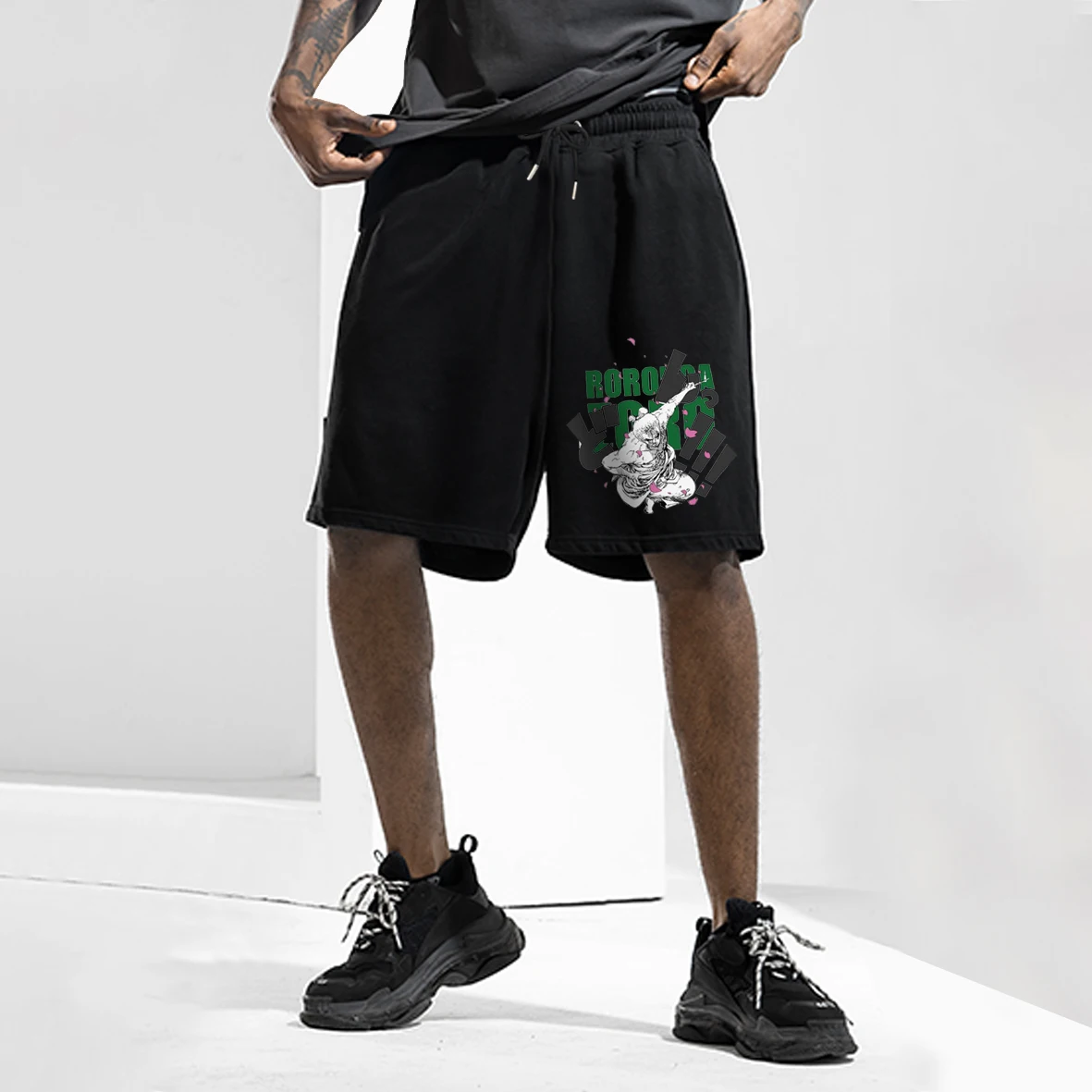 

Anime ONE-PIECE Men's Shorts Male Running Sport Shorts Men Casual Summer Pants Male Printing Drawstring Shorts Men's Short Pant