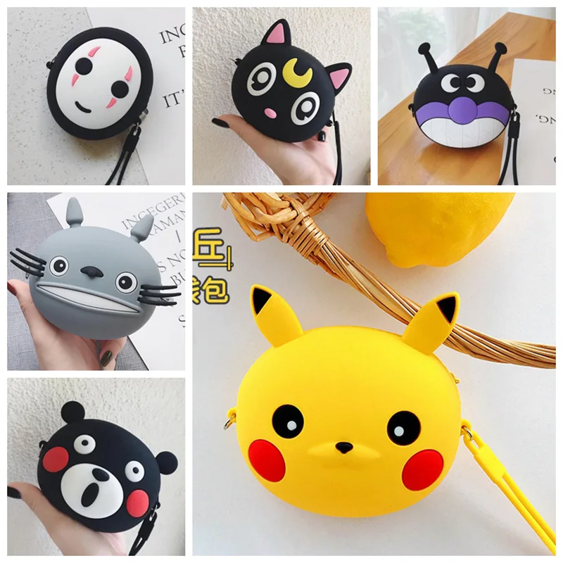 Действий японское аниме Pikachu модель портмоне игрушки кросс-боди мягкий