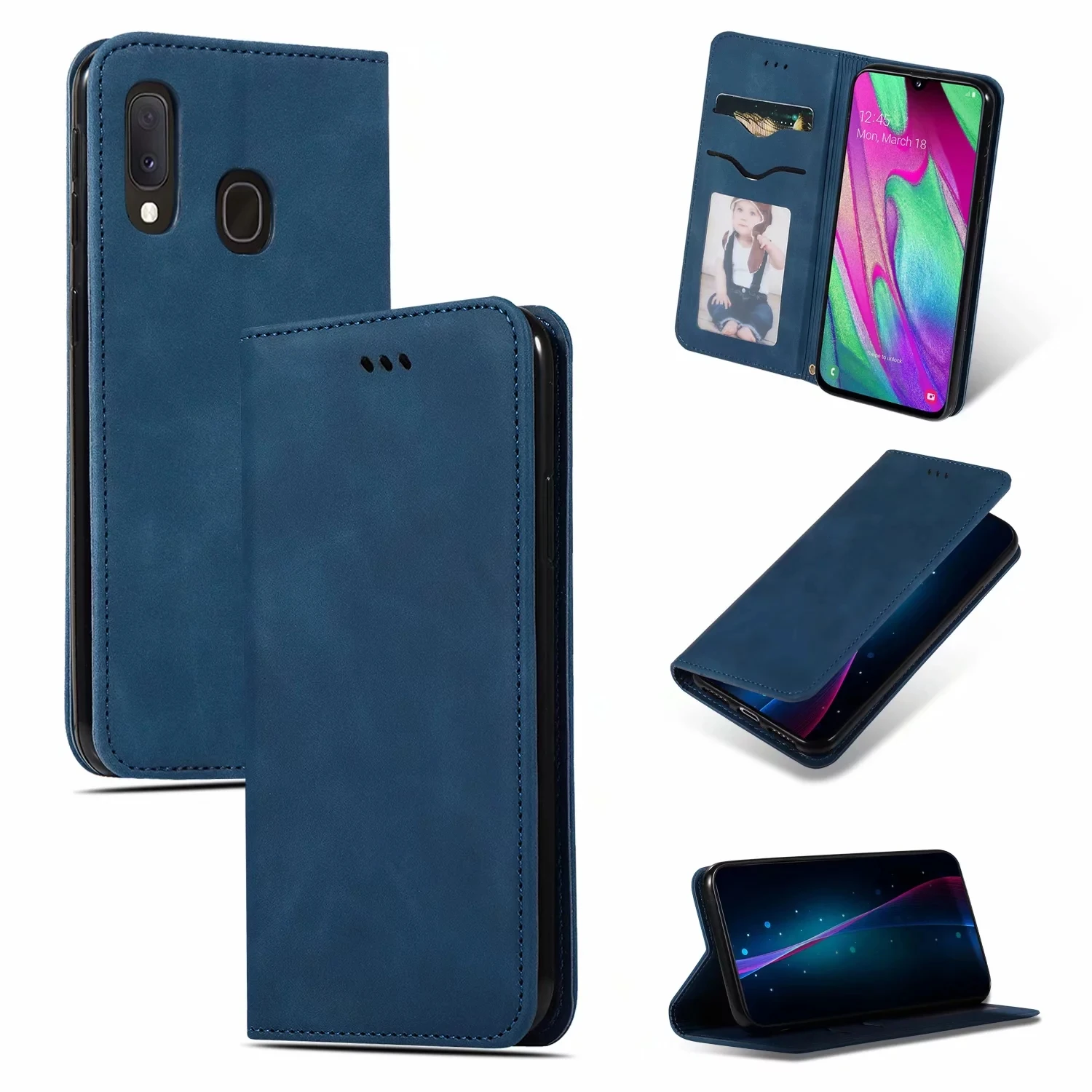 Nary Кожаный чехол-книжка чехол для samsung Galaxy A10 A20 A30 A40 A50 A60 A70 A7 A8 плюс A9 A20E M10 M20 M30 M40 Магнитный чехол-портмоне с отделением для карт чехол - Цвет: Nary