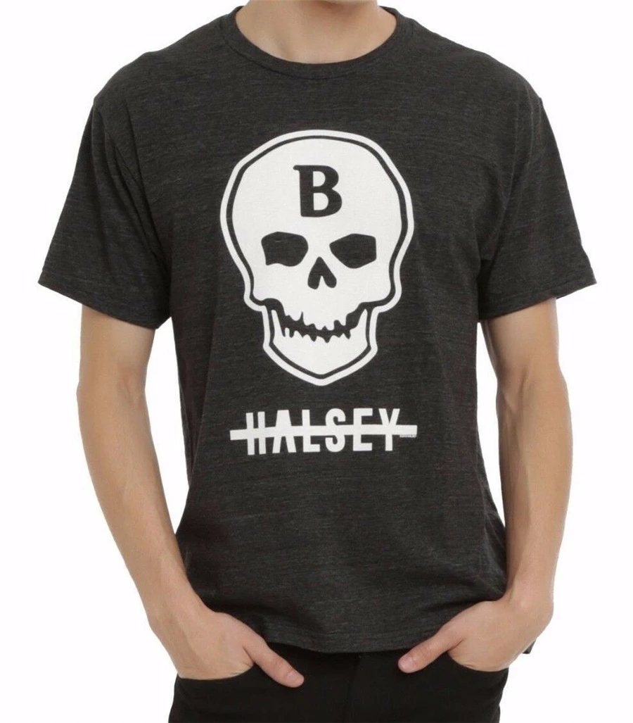 Halsey-BADLANDS B с логотипом SKULL футболки Футболка NWT Аутентичные и лицензированный