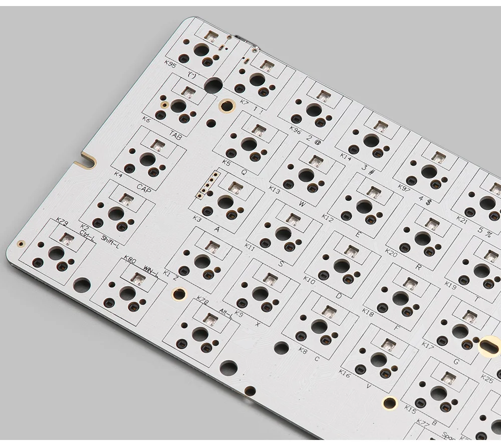 KBDfans Новое поступление GK64 pcb RGB 60% 64 клавиши Горячая замена PCB diy механическая клавиатура hotswap разъем