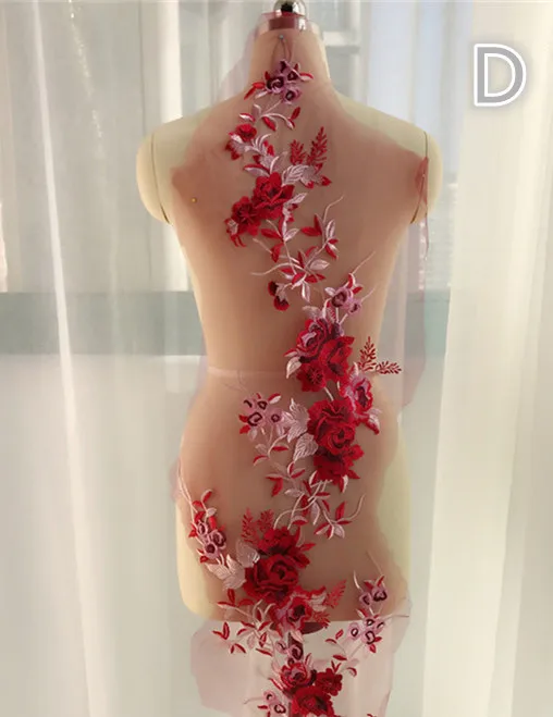1Set Colorful Lace Fabric Dress Stage Embroidery Hand Made DIY Accessories RS1275 | Дом и сад