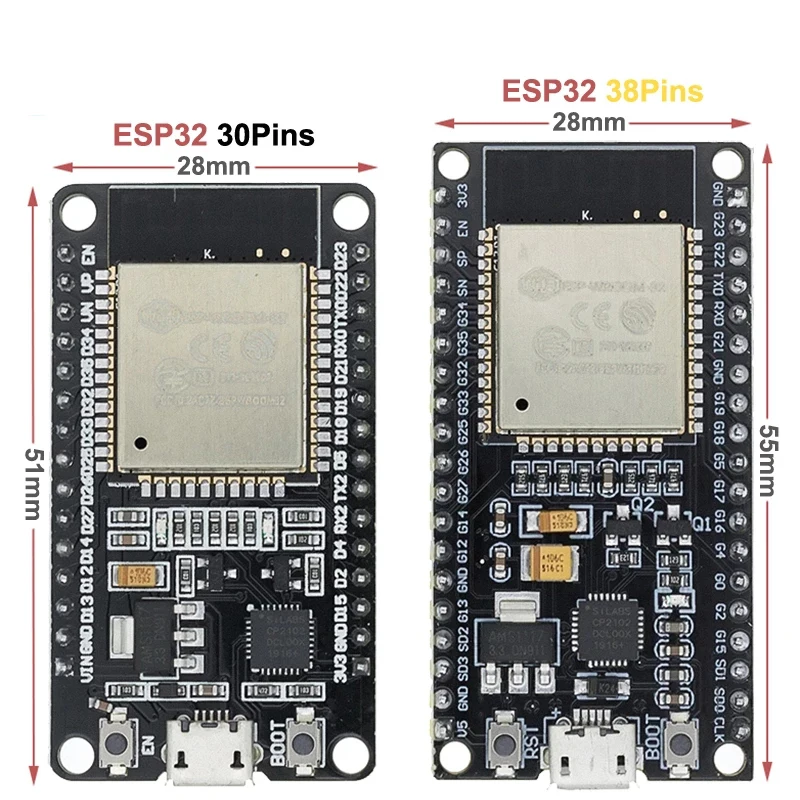 

ESP-32 ESP32 Wireless WiFi Bluetooth Development Board 2.4GHz CP2102 Micro USB Dual Core Module Nodemcu Similar ESP8266