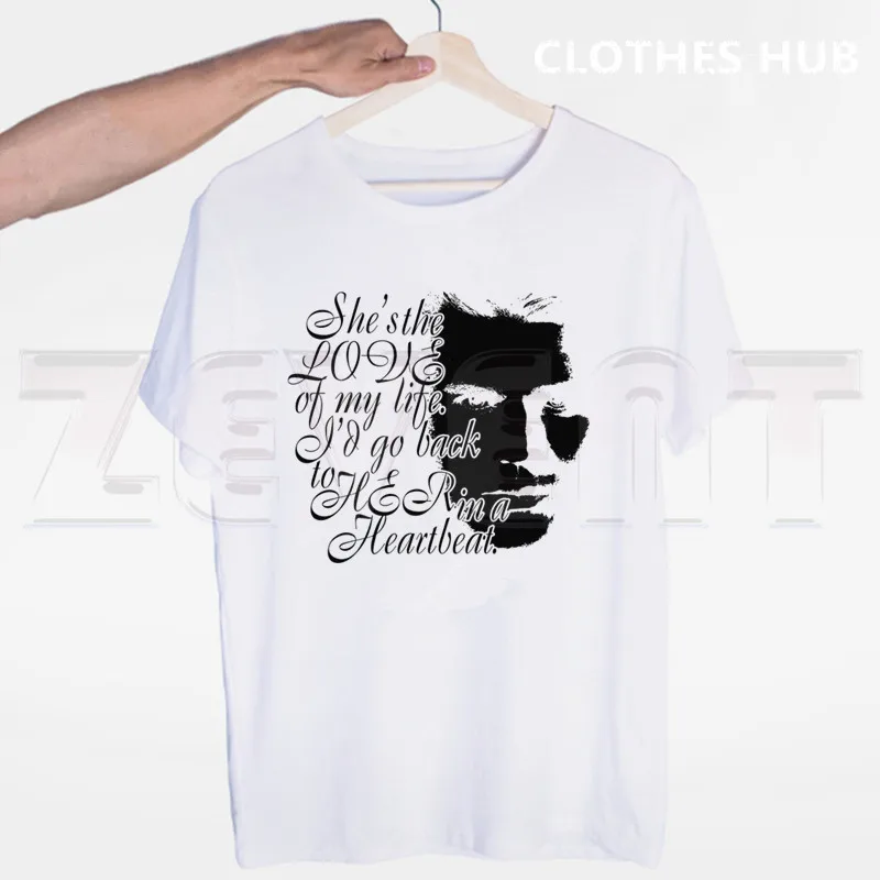 Мужская футболка с круглым вырезом Деймон Сальваторе Дневники вампира хроники