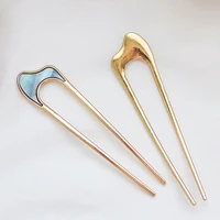 u shape hairpins girls colorful hair sticks for girls women hair clip metal alloy hair plug japan style hair accessories