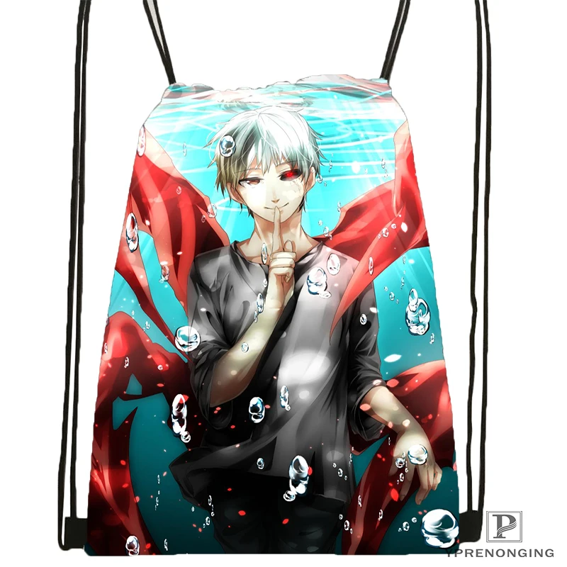 Custom Tokyo Ghoul Drawstring Backpack Bag Cute Daypack Kids Satchel (Black Back) 31x40cm#180531-03-62 |