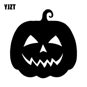 YJZT 15.7X16.2CM Cartoon Funny Window Decoration Halloween Pumpkin Car Sticker C25-1250