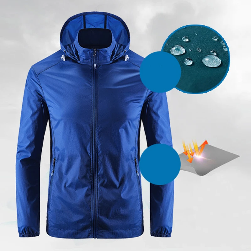 

New Spring Summer Mens Sun Protection Jacket Ultra-thin Breathable Outdoor Sports Light Jacket Fishing Skin Coat Male M-4XL