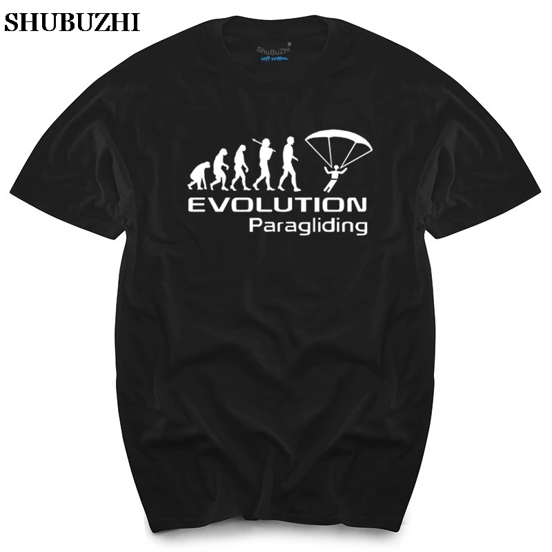 

Evolution Of Paragliding Paragliders Mens Brand Clothing T Shirt Short Sleeve T-shirt men's top tees cotton tshirts