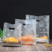 50pcs little daisy plastic gift bags storage shopping bags with handle christmas wedding party favor bag candy cake wrapping bag