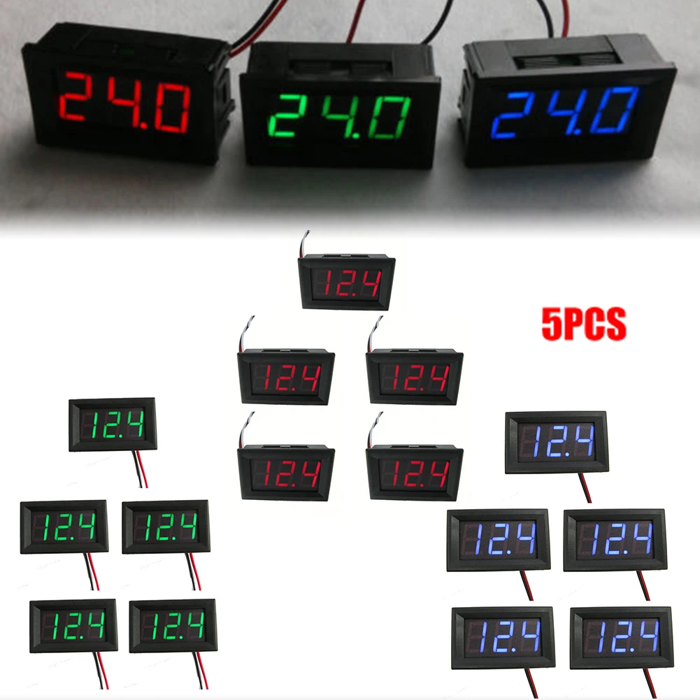 

Voltage Digital LED Voltmeter Measurement Tool Measuring Car Motorcycle