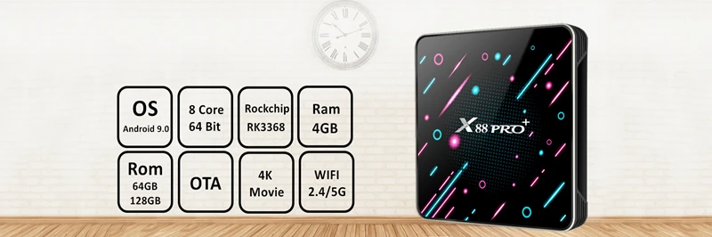 HAAYOT X88 MAX+ 4 Гб 64 ГБ Android 9,0 ТВ приставка RK3328 четырехъядерный USB3.0 Smart 4K телеприставка 2,4/5G двойной wifi Bluetooth медиаплеер