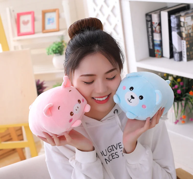 

9 Styles Animal Sweet Dinosaur Pig Cat Bear Plush Toy Soft Cartoon Panda Hamster Elephant Deer Stuffed Doll Baby Pillow Gift