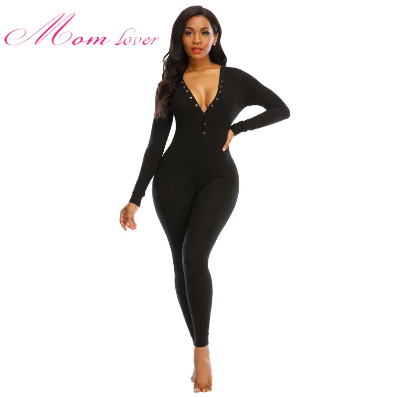

2020 Hot Sexy Pajama Long Sleeves Pants + Butt Flap Onesies For Adults Women Sleepwear One Piece Jumpsuits Romper Bodysuit