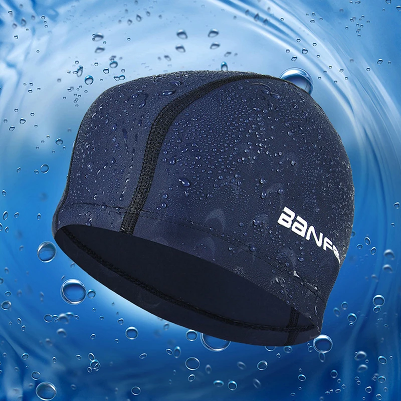 

Waterproof Fabric Protect Ears Long Hair Sports Swim Pool Hat Shark Swimming Cap