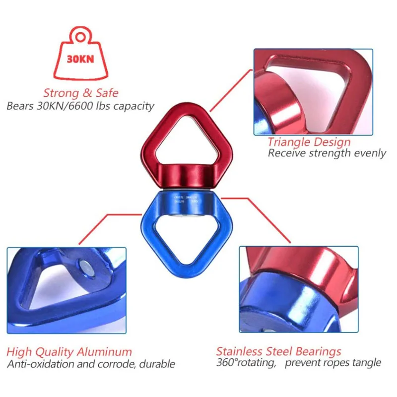 

Outdoor Rock Climbing Rotating Universal Ring Aerial Yoga Universal Ring Connecting Ring Thousand Hammock Rotating Ring