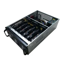 6/8 GPU Miner Mining Rig Metal Case Computer ETH/ETC/ZEC Frame Mining Rack Bitcon Miner Ethereum Kit Motherboard case with fans