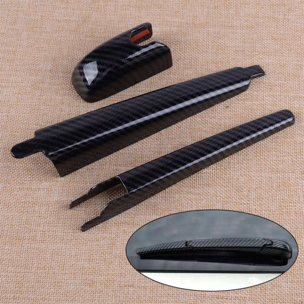 CITALL 3 шт. автомобильный ABS углеродное волокно текстура заднего стекла накладка