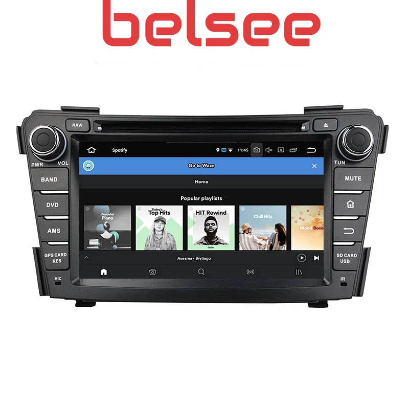 Автомобильный DVD плеер Belsee GPS Android 10 головное устройство Автомобильная