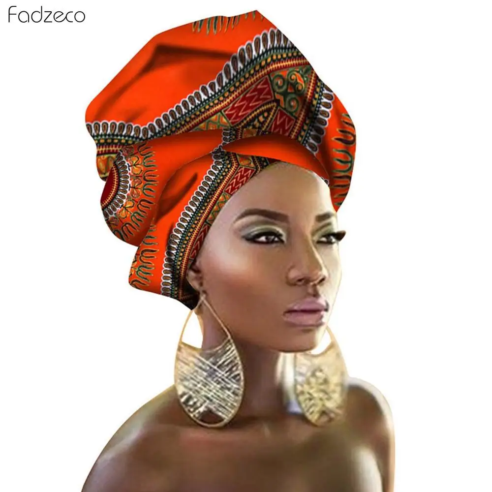 Fadzeco Dashiki Женская африканская повязка на голову традиционная Мода с принтом воска
