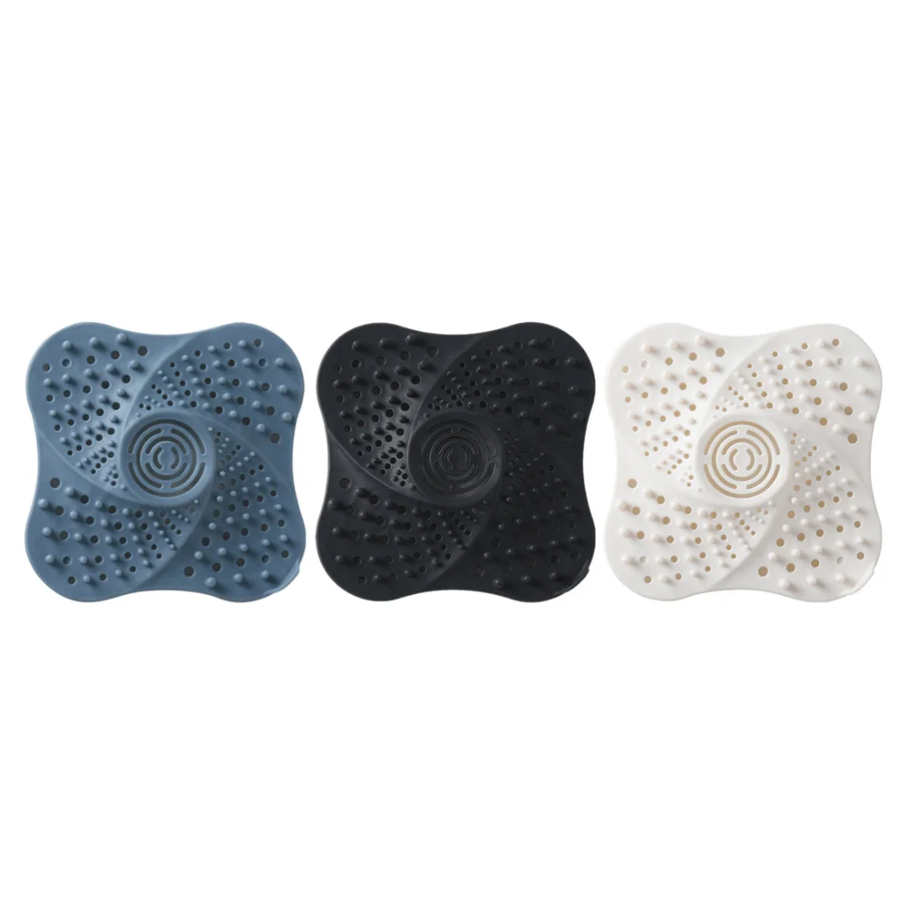 

3 Pcs Kitchen Sink Strainer Hair Catcher Bathroom Shower Sink Stopper Drain Cover Hair Trap (Blue)