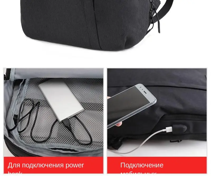 Рюкзак мужской Мужской рюкзак для ноутбука с USB-портом TINYAT, рюкзак для ноутбука с диагональю 15,6 дюймов, открывается на 90 градусов, деловой рюкзак через плечо, сумка для путешествий