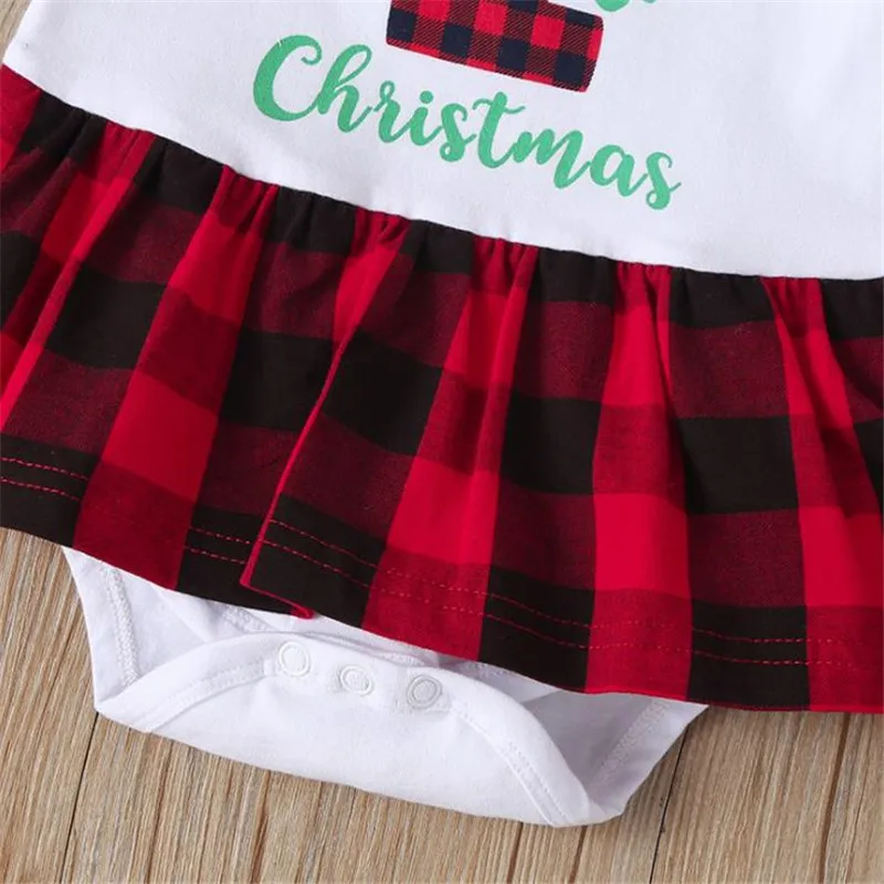 Боди для новорожденных девочек Рождественская одежда с короткими рукавами